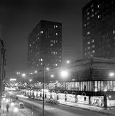 Drottninggatans julbelysning vid Krämaren, 1960-tal