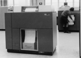 Maskinsystem IBM 1403 för bokföring på postgirokontoret. Skrivare.