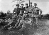Grupporträtt. Militär.