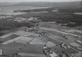 Flygfoto över Born, Rättvik kommun, år 1950.