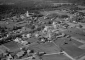 Flygfoto över Boda Kyrkby, Dalarna.