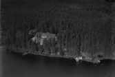 Flygfoto över Saxenborgs Vilohem, Grangärde.