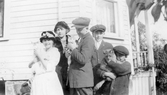 Barnen Sundström med katter i Brockton i USA, 1919