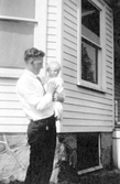 Far och dotter i Brockton i USA, ca 1919