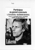 Björn Borg i Belgisk annons februari 1981.