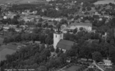 Flygfoto över Hedemora och kyrkan.