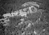 Flygfoto över Högbo sanatorium, Falun.