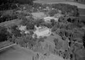 Flygfoto över Garpenbergs herrgård med Skogshögskolan.