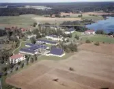 Flygfoto över Folkärna, Sjöviks folkhögskola.