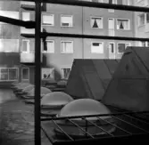 Takkupor på gården Trädgårdsgatan 9, 1970-tal