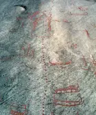 Hällristning Vitlycke. Tanum 1:1. L1968:7678.