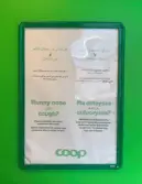 Informationsskylt på Coop