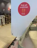 Informationsskylt om Corona