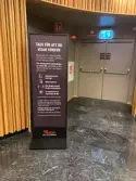 Informationsskylt om Corona