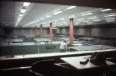 Träningslokal för bordtennis i idrottshuset, 1970-tal
