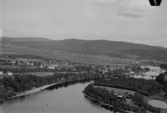 Flygfoto över Leksand och Österdalälven, år 1933.