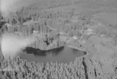Flygfoto över Korsån, Sundborn.