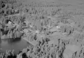 Flygfoto över Korsån, Sundborn