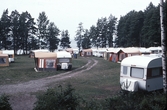 Husvagnar vid Skagerns campingplats, 1970