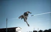 Höjdhoppning på friidrottsskolan på Gustavsvik, 1970-tal