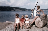Sommargäster på sommarkolonin Anevik, 1960-tal