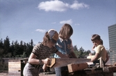 Barn på byggleken i Varberga, 1970-tal