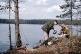 Fika vid Ånnabodasjön, 1967