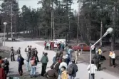 Samling på Ånnabodas parkering, 1970-tal