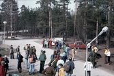 Samling på Ånnabodas parkering, 1970-tal