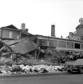 Rivning av Idrottsvägen 14, 1970-tal