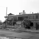 Rivning av Idrottsvägen 14, 1970-tal