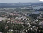 Flygfoto över Långshyttan.