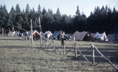 Scoutläger med tält i Ånnaboda, 1960-tal