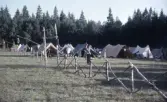 Scoutläger med tält i Ånnaboda, 1960-tal