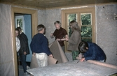 Ungdomar hjälper till med iordningställande av föreningsgård i Kilsbergen, 1970-tal