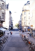 Korsningen Storgatan - Fredsgatan mot öster, 1987