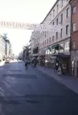 Drottninggatan mot söder från Färgaregränd, 1987
