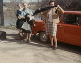 Bibliotekarier på väg till årsmöte i Forshaga, maj 1966