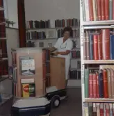 Alfhild kör el-boktrucken, 1968-07-23