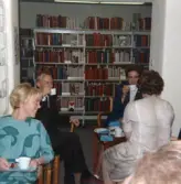 Fika i sjukhusbiblioteket, augusti 1968