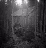 Vattenkvarnen i Hansehult vid Kvarnkärrets utlopp, sedd från vägen.