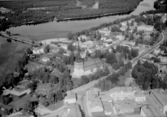 Flygfoto över Mora och kyrkan 1966.