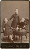 Tre syskon hos fotografen, ca 1887