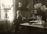 Uppvaktning för Axel Larsson på Pettersbergs gård, 1920