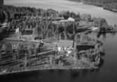 Flygfoto över Siknäs kyrka, Gävunda.