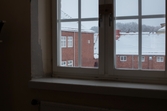 Vänersborg. Norra skolan, utsikt från kapprum