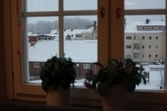 Vänersborg. Norra skolan, utsikt från fönster i byggnaden 