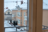 Vänersborg, utsikt från fönster på Norra skolan. Residensgatan 36
