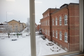 Vänersborg. Norra skolan, utsikt från klassrum i skolbyggnaden 