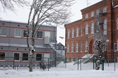 Vänersborg, Norra skolan. Skolpaviljongen och skolbyggnaden 